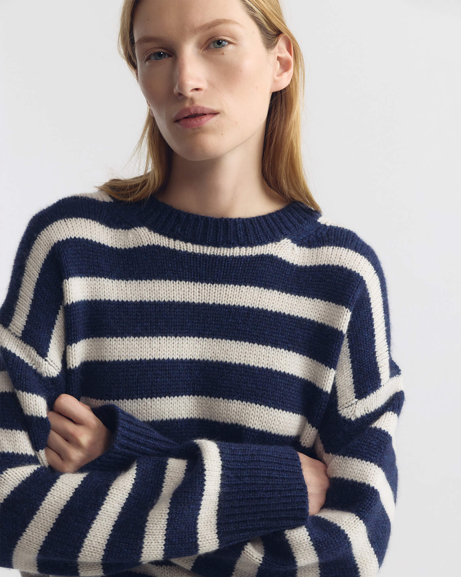 ANISA STRIPE CASHMERE SWEATER - Image 3