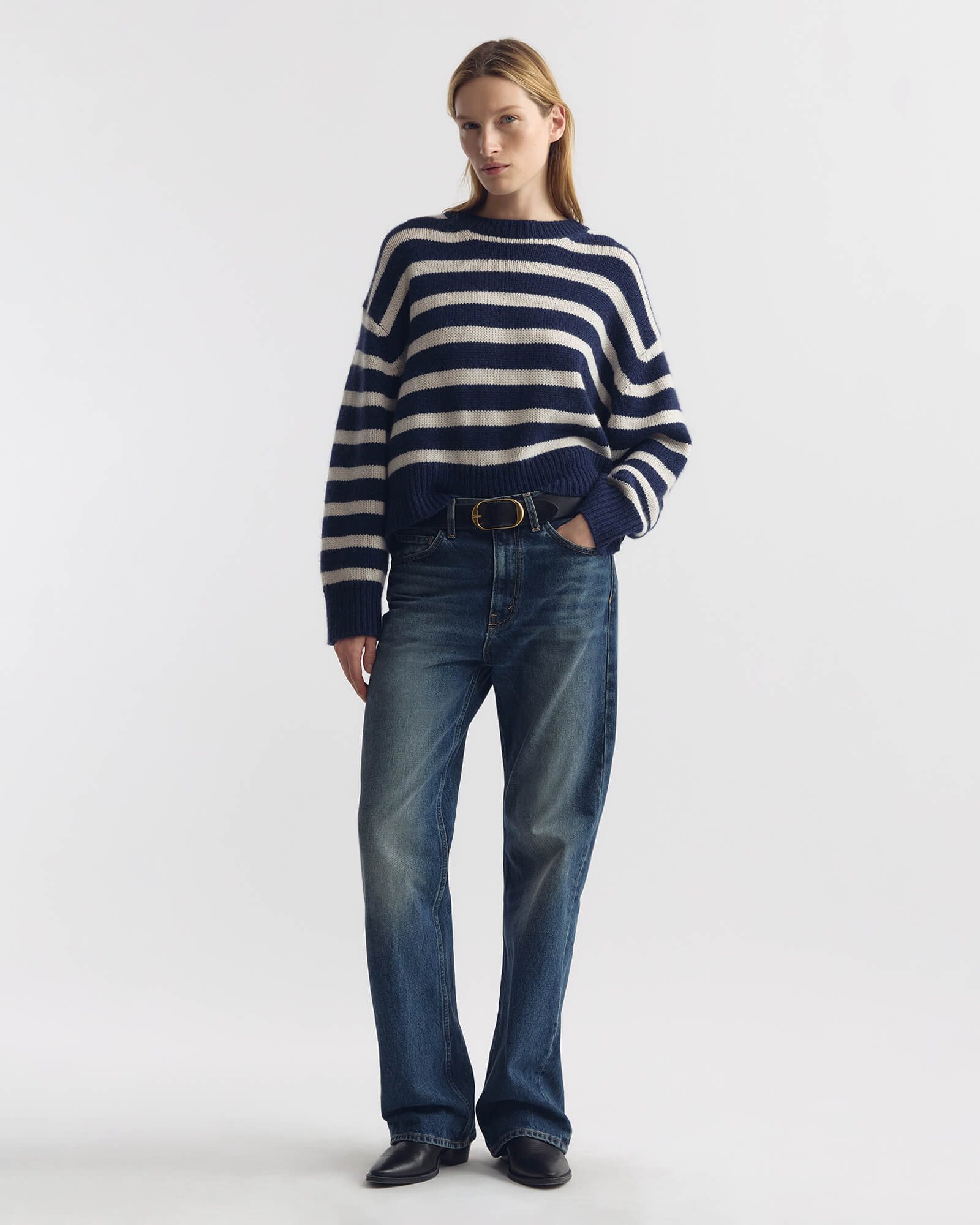 ANISA STRIPE CASHMERE SWEATER - Image 7