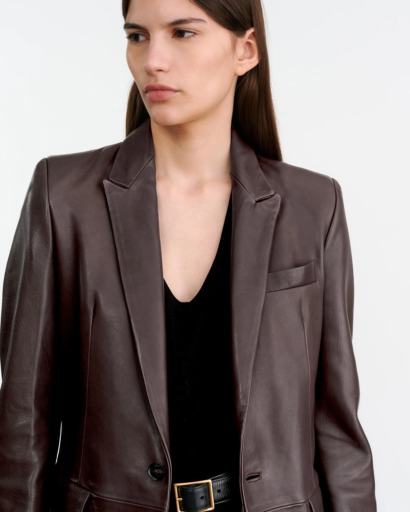 BELMONDE LEATHER TAILORED JACKET - Image 9
