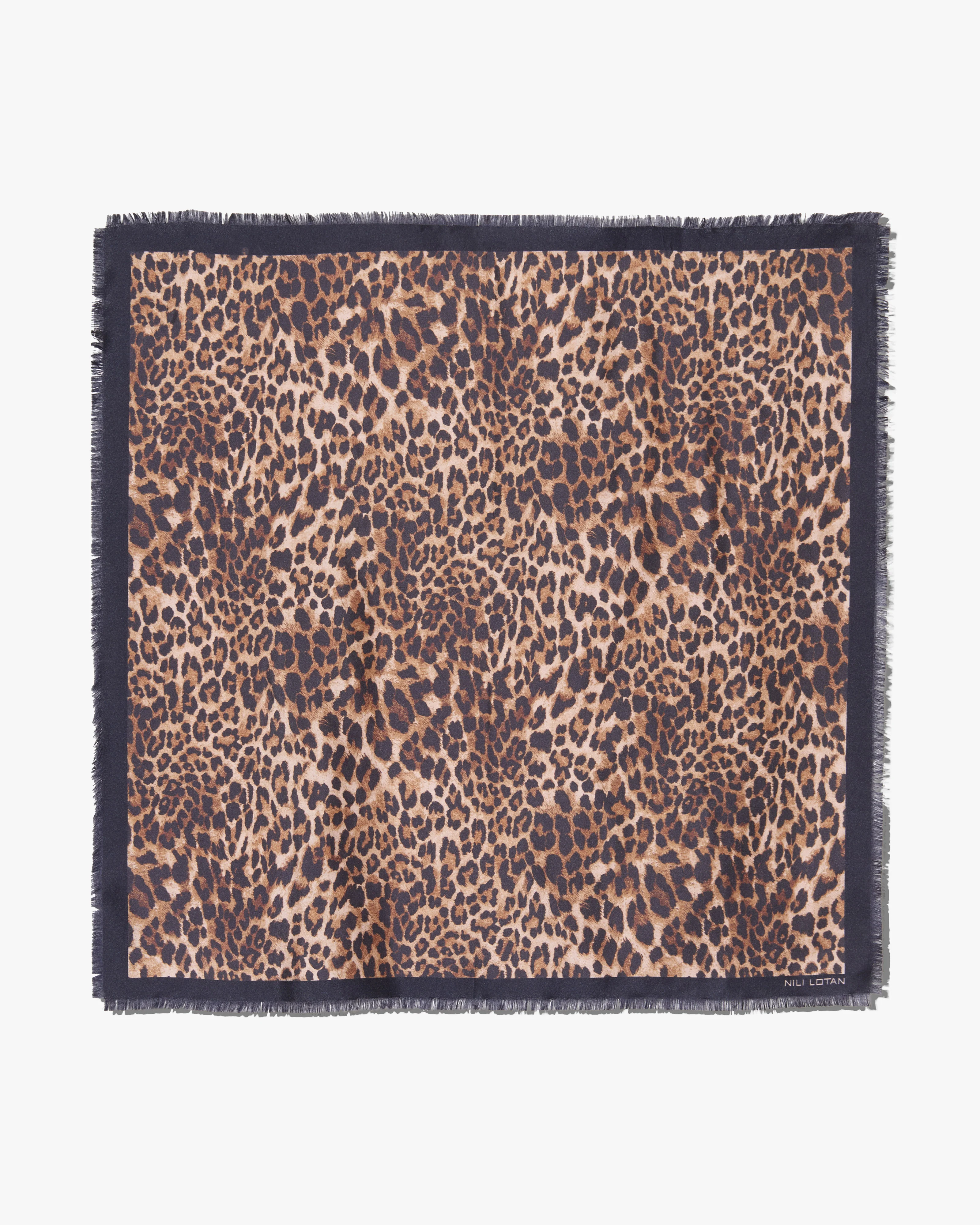 LEOPARD SILK TWILL SCARF