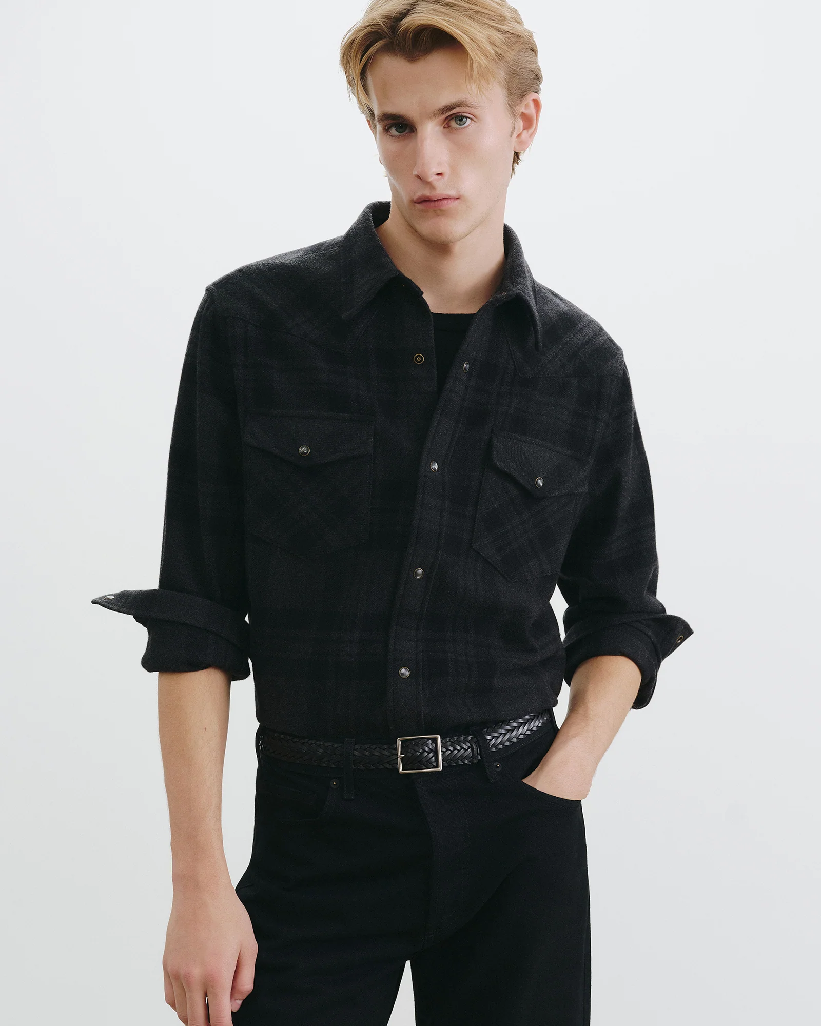 TRAVIS CASHMERE BUTTON UP - Image 2