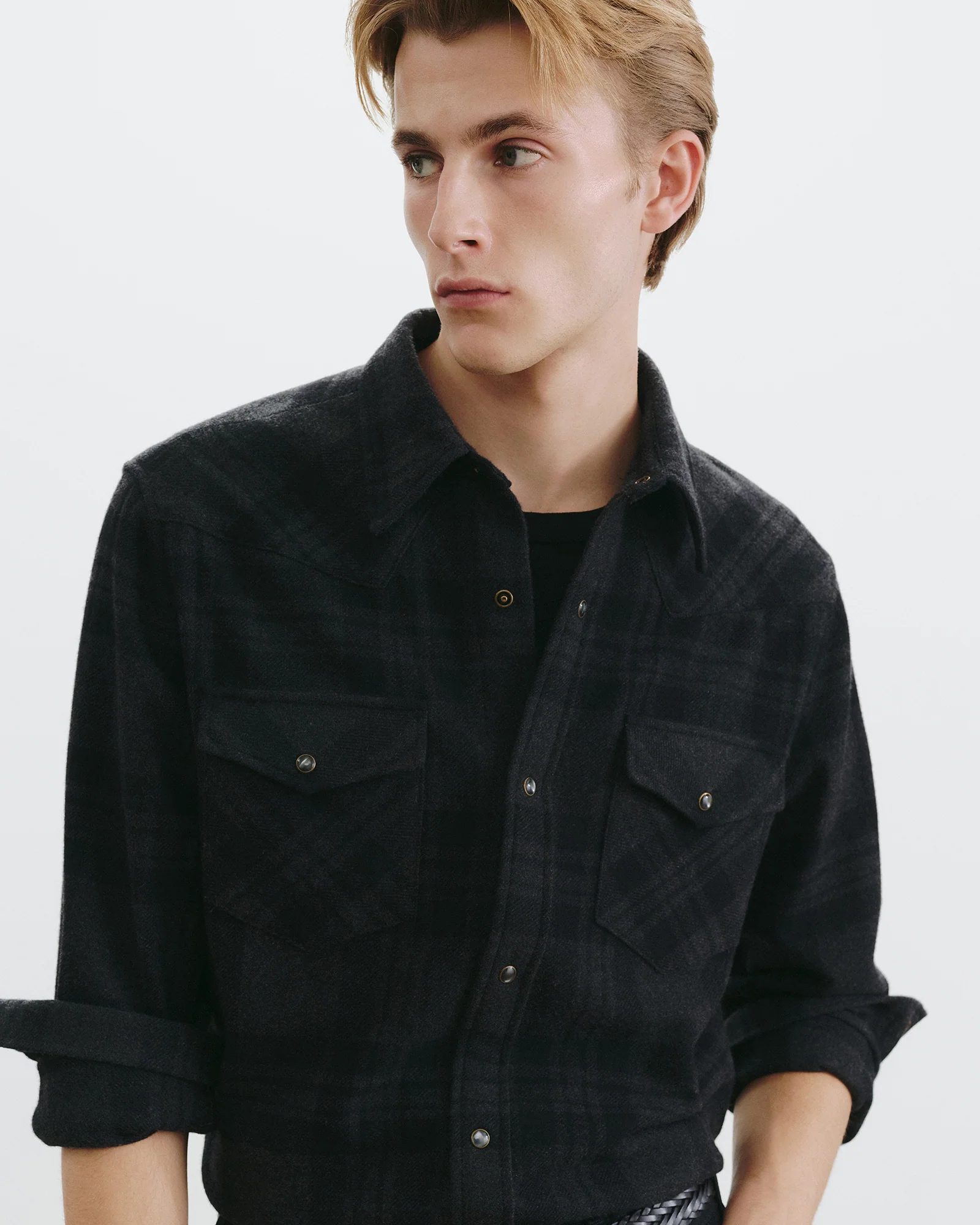 TRAVIS CASHMERE BUTTON UP - Image 3
