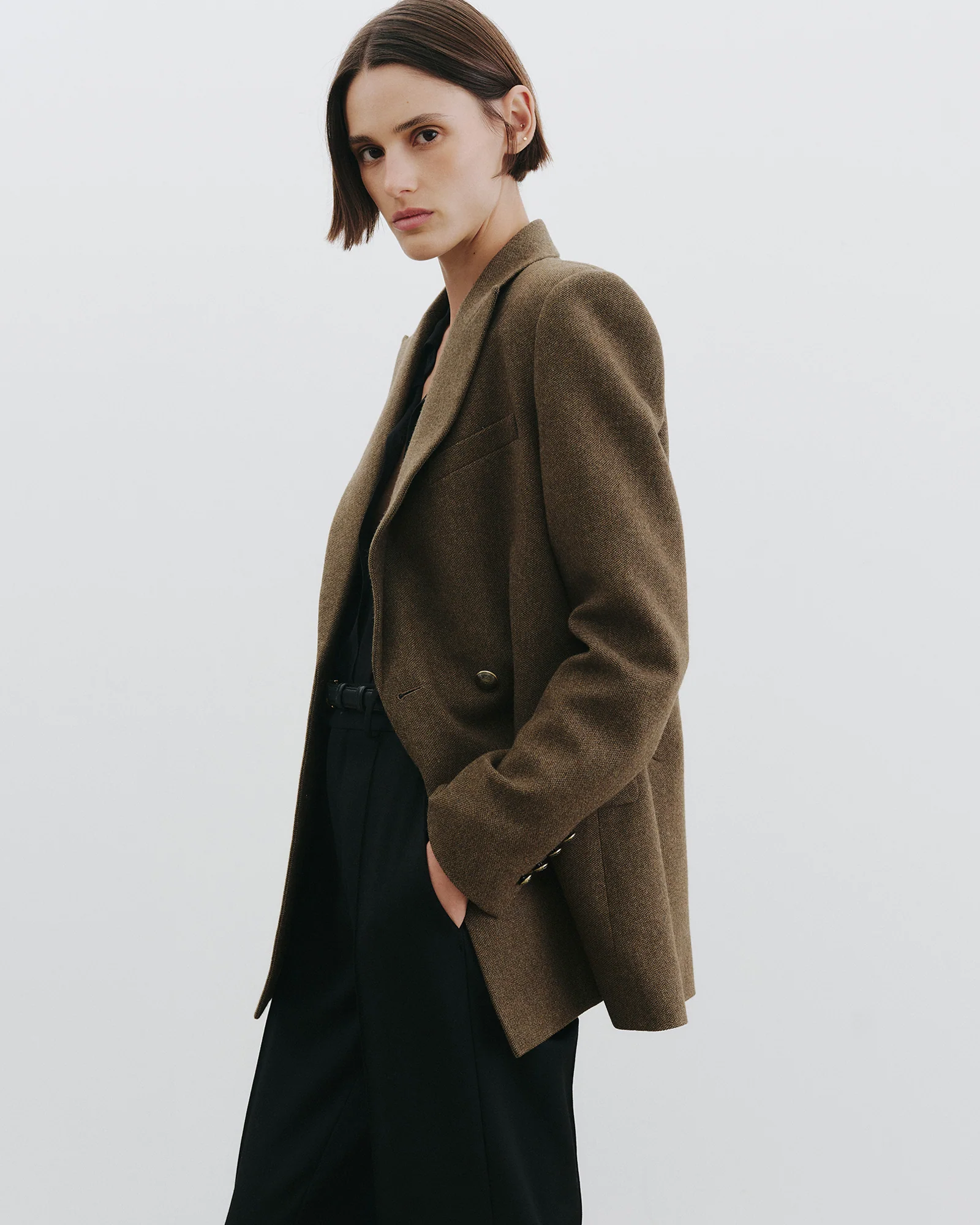 WESTON DOUBLE BREASTED WOOL BLAZER - Image 4